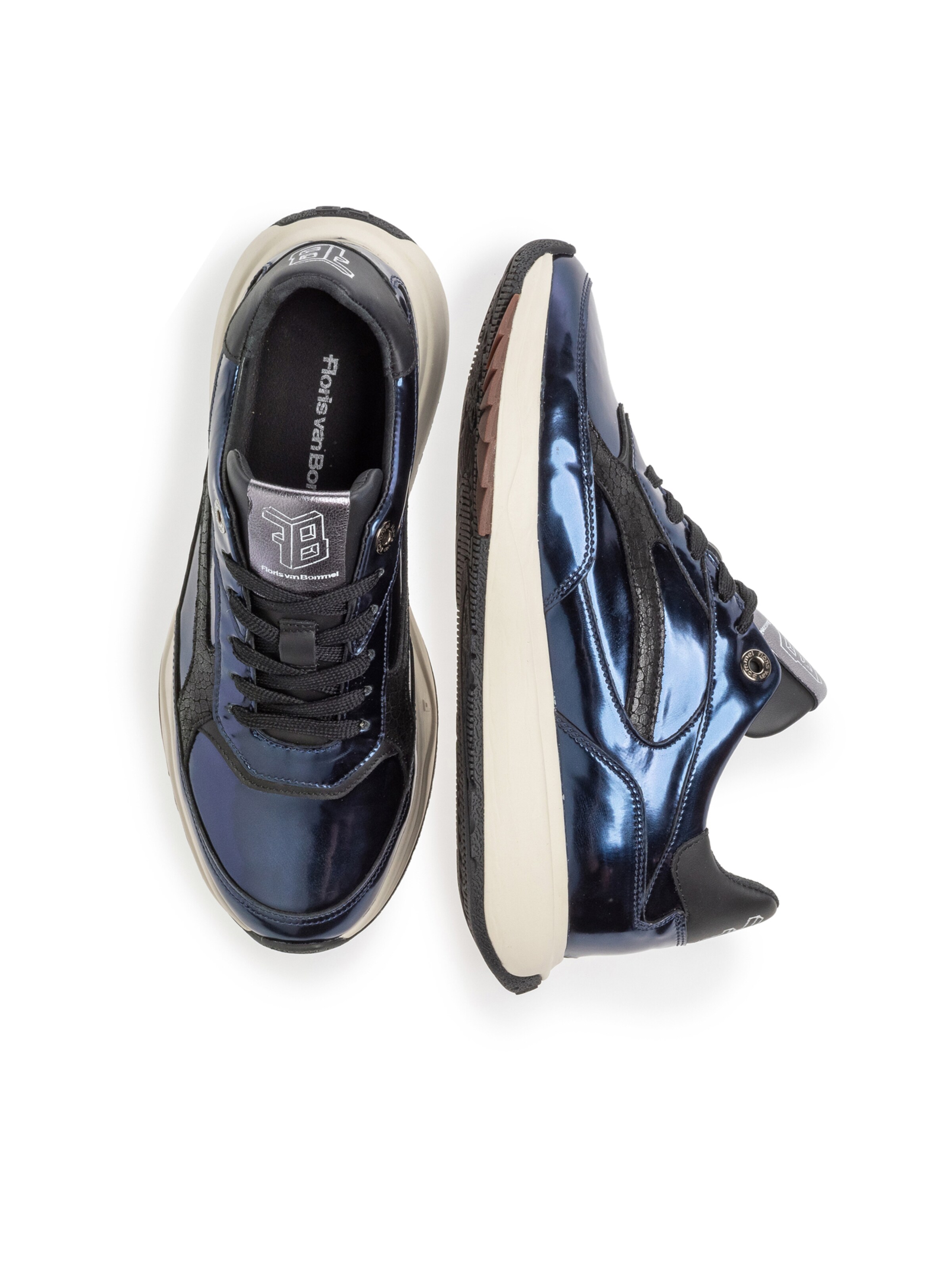 Baskets basses 'Suvi 02' Floris van Bommel en bleu