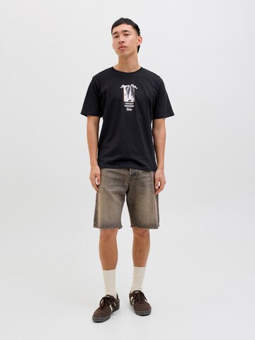 T-Shirt 'JORALMERIA PALMS' JACK & JONES en noir