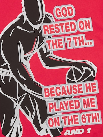 AND1 Tričko 'Rested On The 7Th Trash Talk' – červená