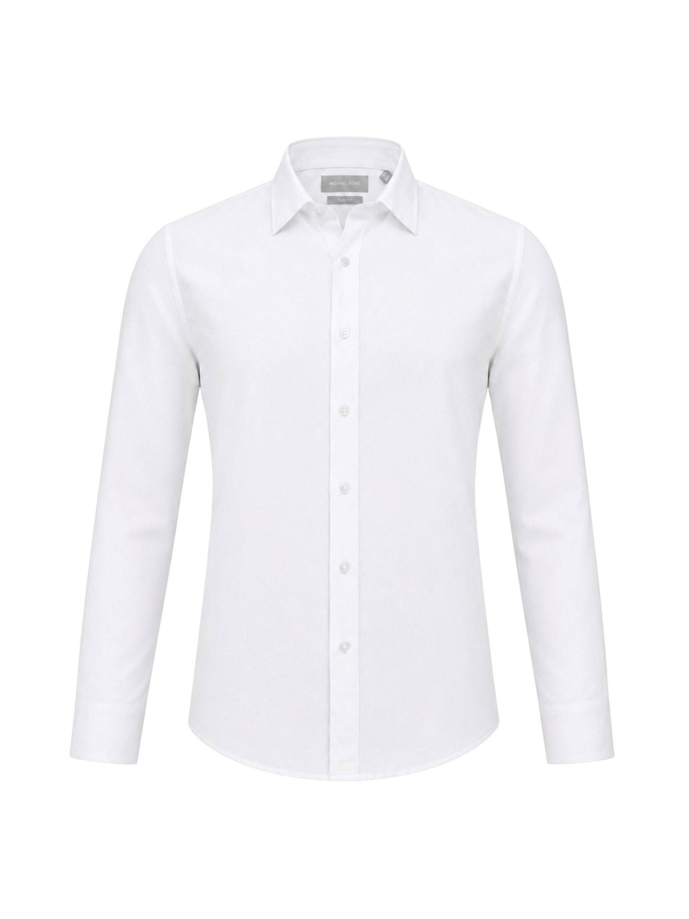 Michael Kors Businesshemd 'COTTON LINEN SLIM SHIRT'‌‌‌‌‌‌‌‌‌ in 44 in weiß, Produktansicht