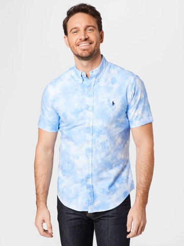 Polo Ralph Lauren Slim fit Button Up Shirt in Blue: front