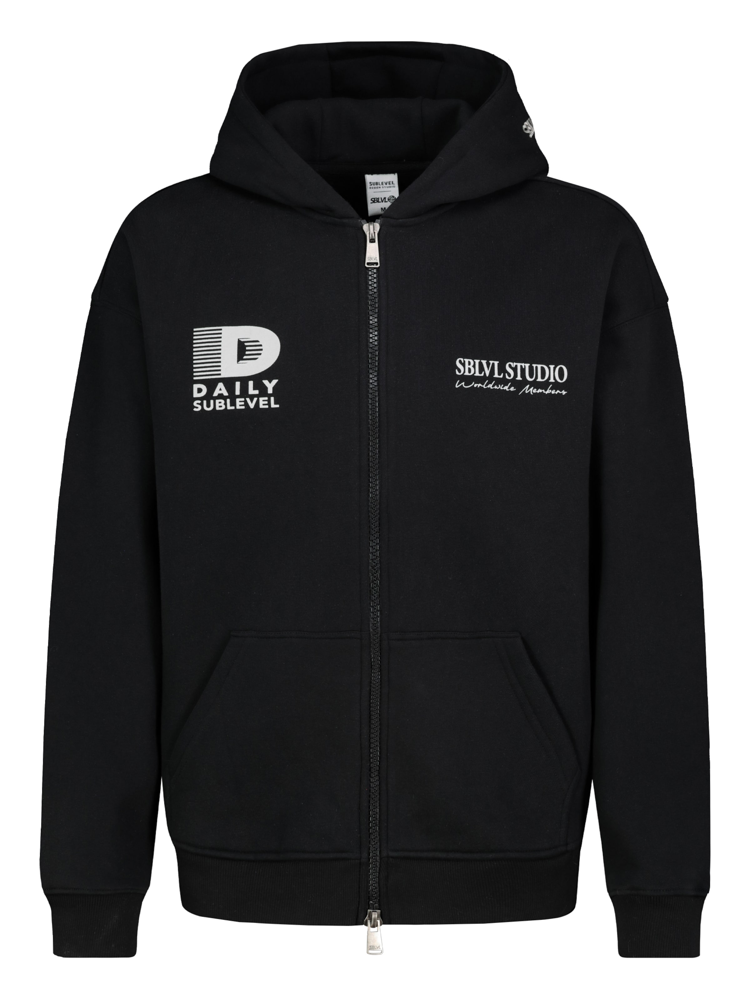 Sublevel Sweat jacket in Black: front