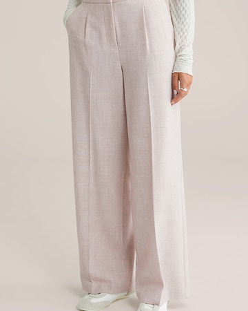 WE Fashion Regularen Hlače na rob | roza barva: sprednja stran