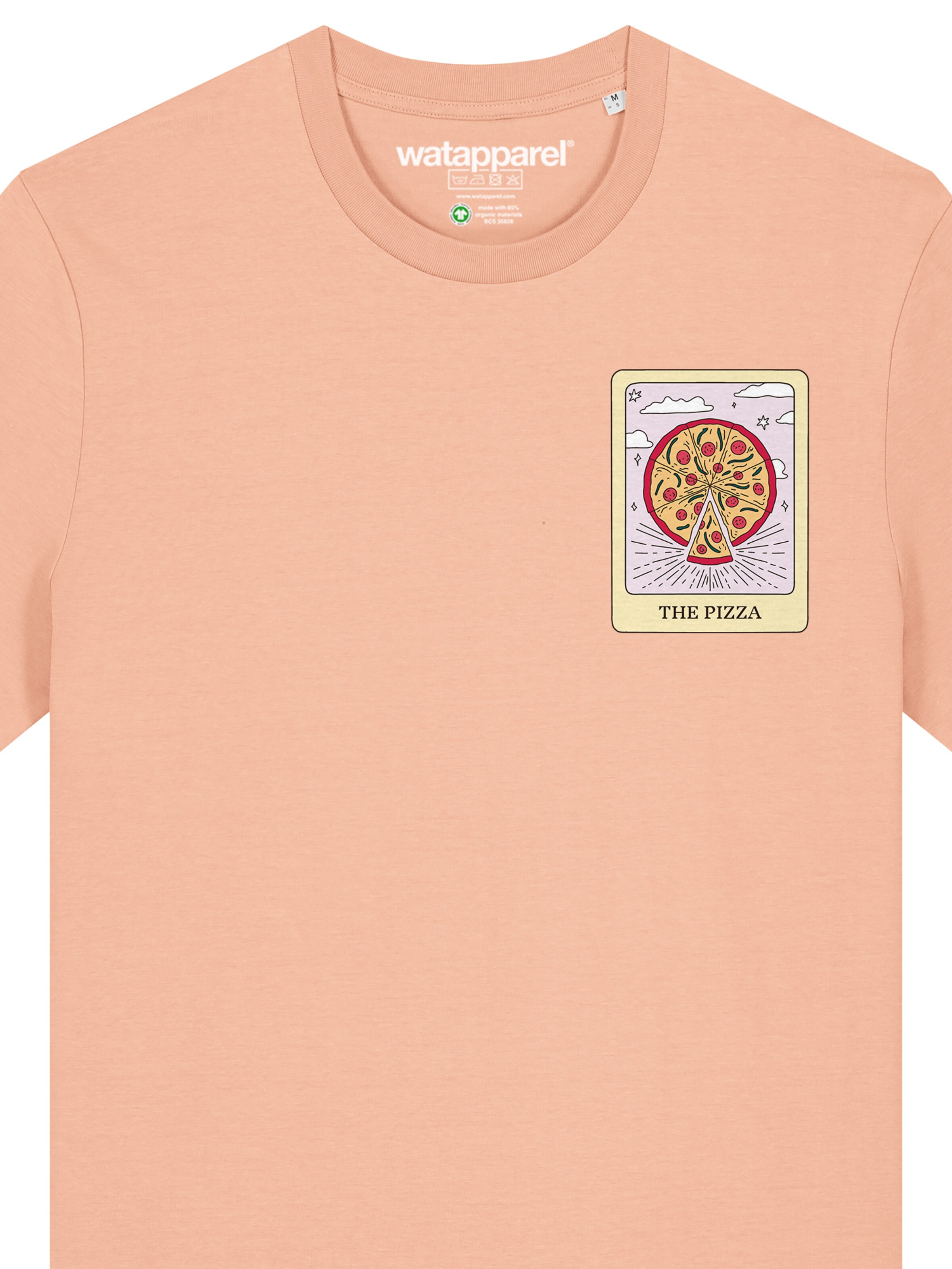 T-Shirt 'Tarot The Pizza' Watapparel en orange