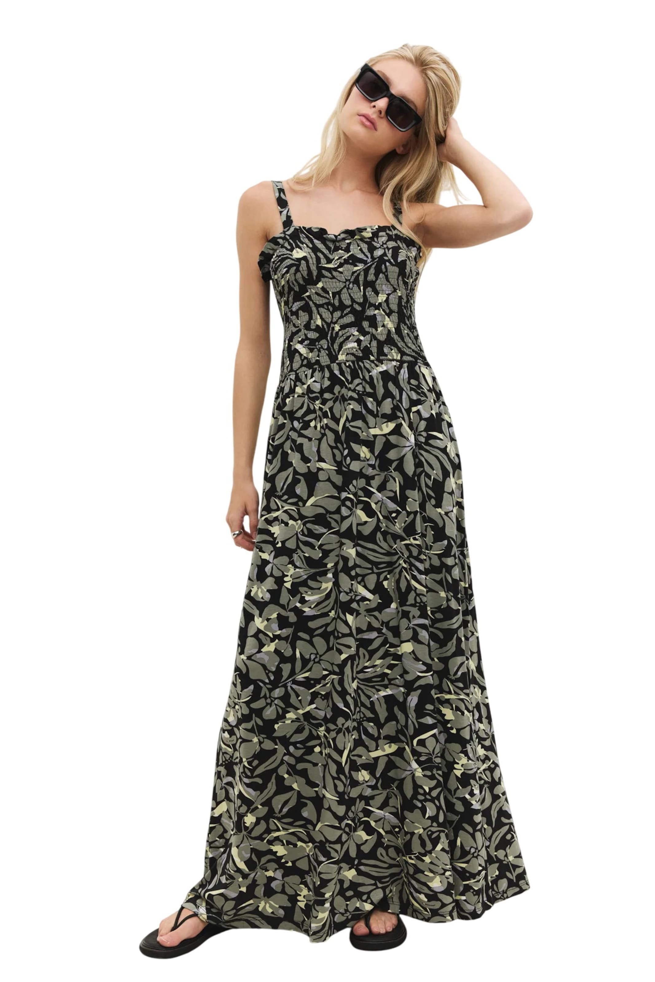 No Matter What Dress in Green: front