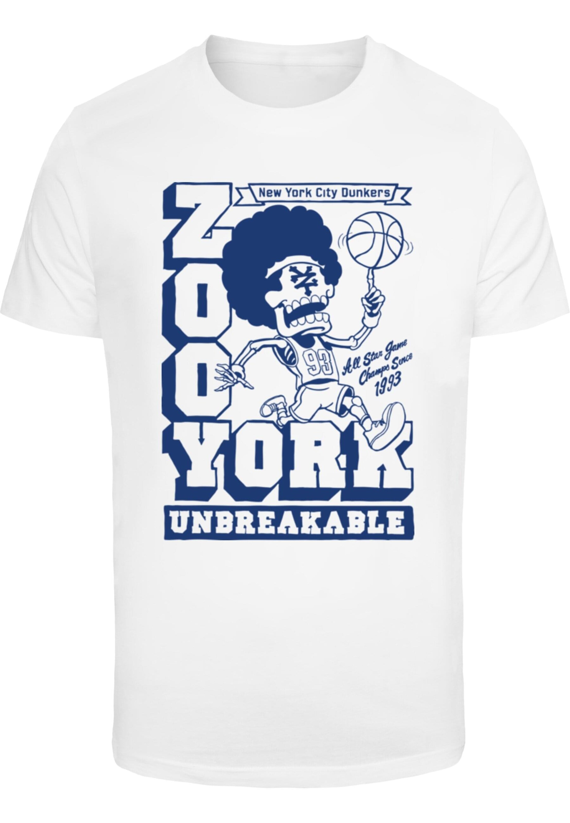 Maglietta 'Funky Balling' di ZOO YORK in bianco: frontale