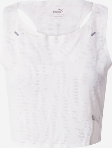 PUMA - Top deportivo en blanco: frente