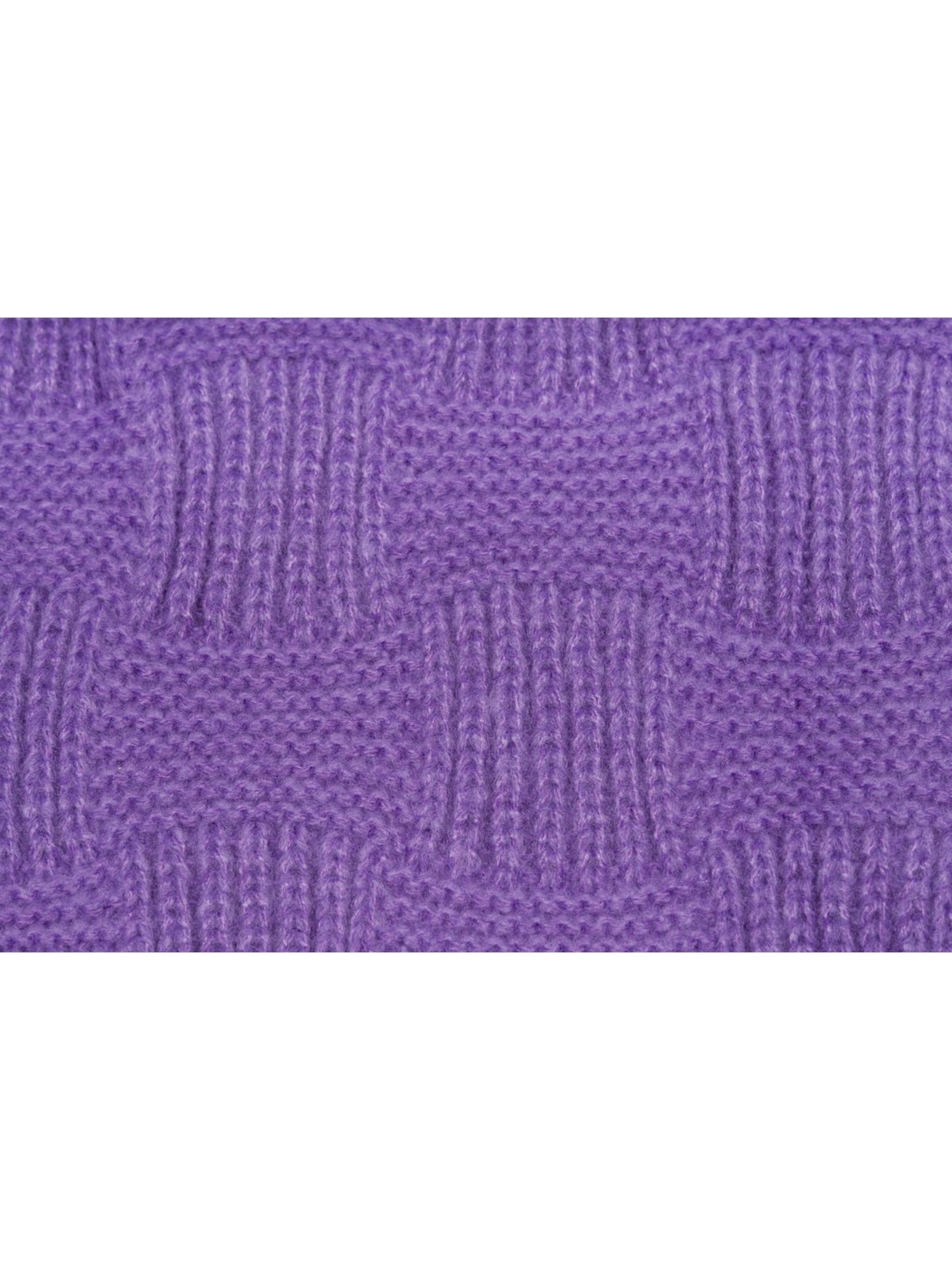 styleBREAKER Tuch 'Strick Dreiecktuch Schachbrett Strickmuster'‌‌‌‌‌‌‌‌‌ in Lila