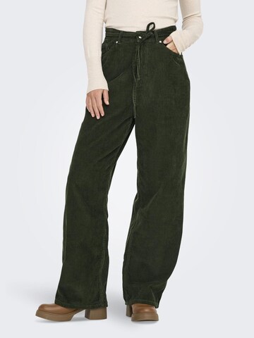ONLY Wide leg Trousers 'ONLBleecker' in Green: front