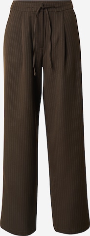 PIECES Широкий Штаны 'FALKA' в Коричневый: спереди