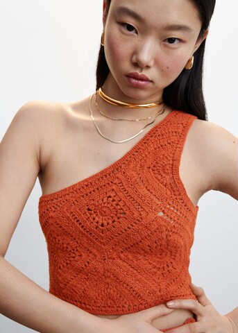 MANGO Knitted Top 'Vendredi' in Red