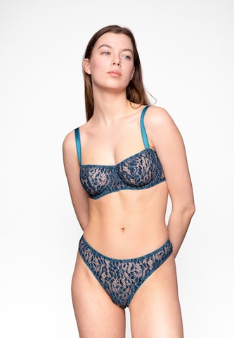 Aurore Lingerie Tanga 'Agnes' – zelená: přední strana