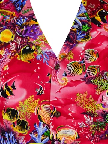 KY's Regular fit Button Up Shirt 'Aquarium' in Red