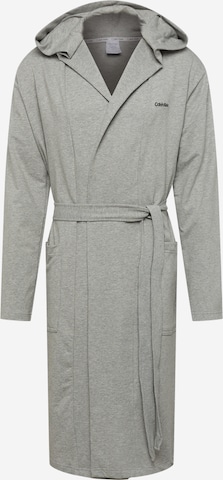 Calvin Klein Underwear Bathrobe long in Grey: front