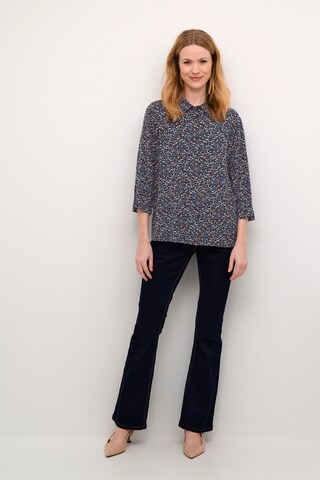 Chemisier 'Tiah' Cream en bleu