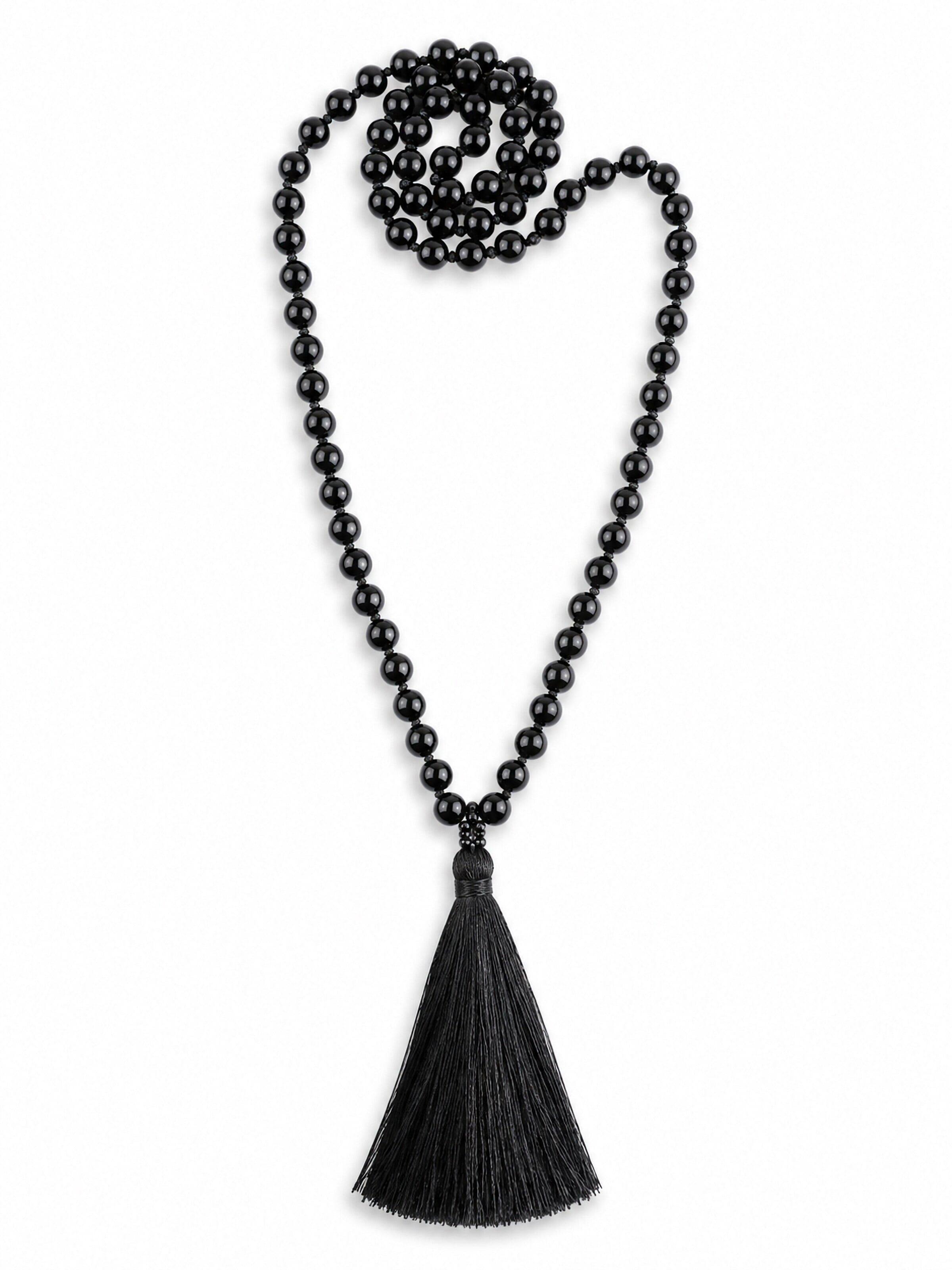 COLLEZIONE ALESSANDRO Necklace 'Dehli' in Black: front