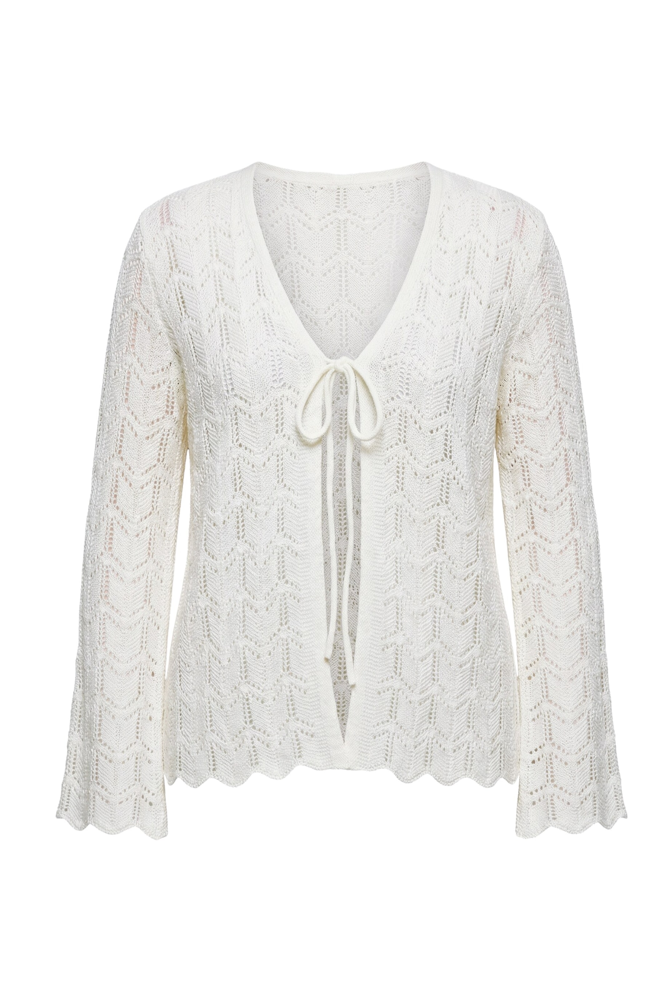MIAMODA Knit cardigan in White: front