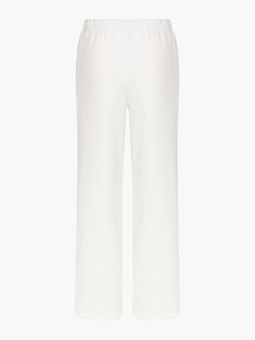 cfab (formerly creamy fabrics) - Pierna ancha Pantalón 'Everyday Relaxed Fit Straight Pants' en blanco