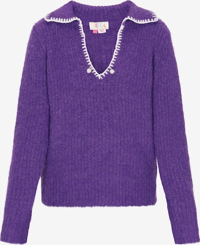 IZIA Свитер оверсайз в Темно-лиловый / Белый, Обзор товара