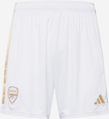 ADIDAS PERFORMANCE Regular Workout Pants 'FC Arsenal 23/24' in White: front