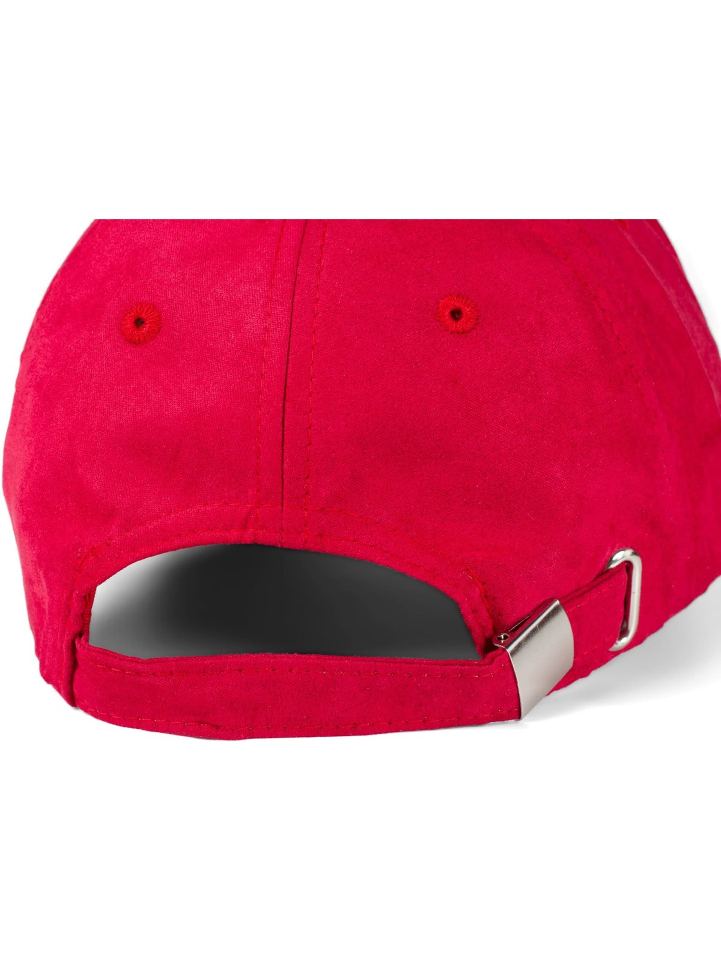 styleBREAKER Cap 'Cap in Wildleder Optik' in Red