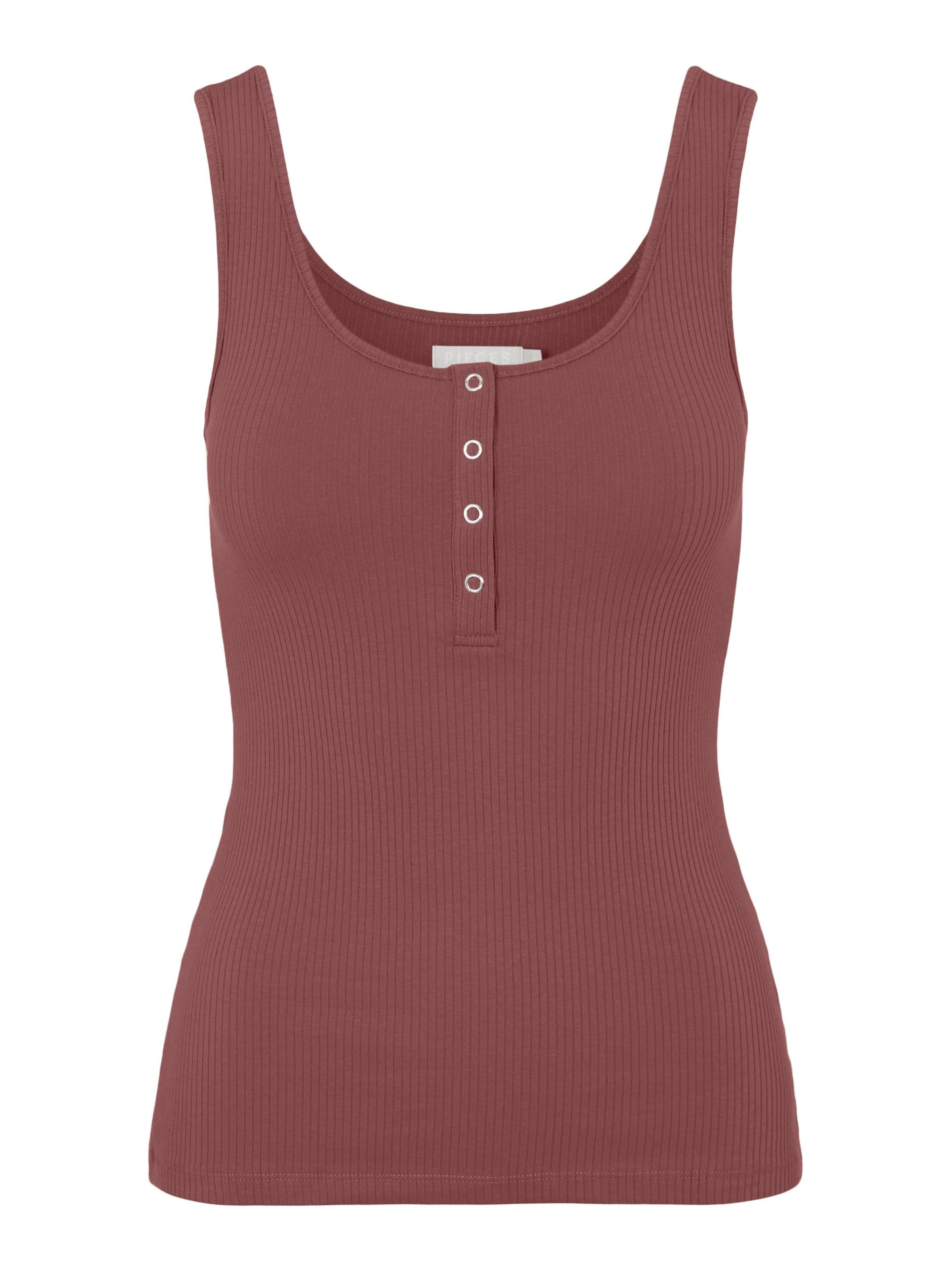 PIECES Top 'PCKitte' in Brown: front