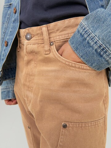 Wide leg Jeans 'Alex Carpenter' de la JACK & JONES pe maro