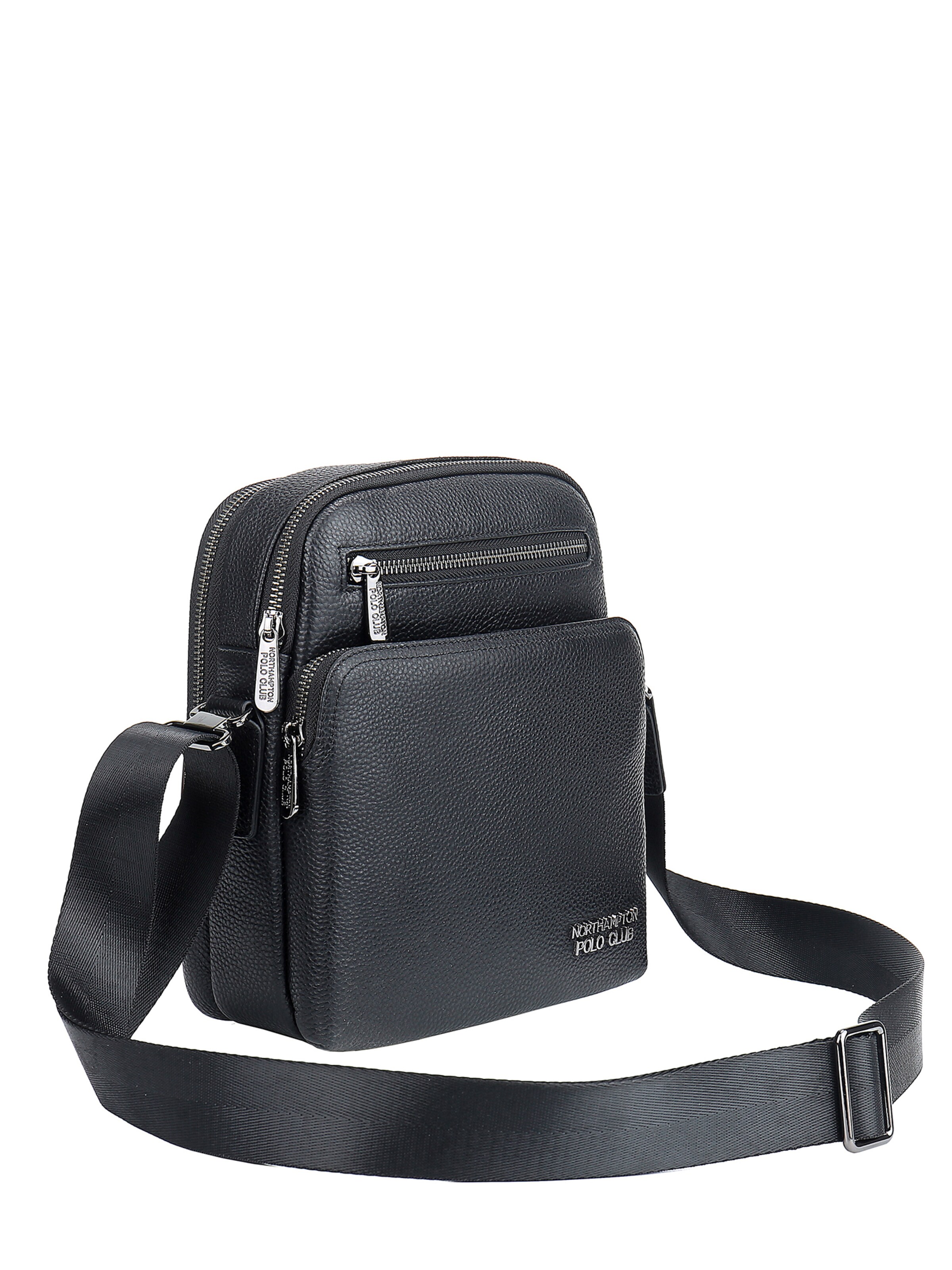 Borsa a tracolla di Northampton Polo Club in nero: frontale