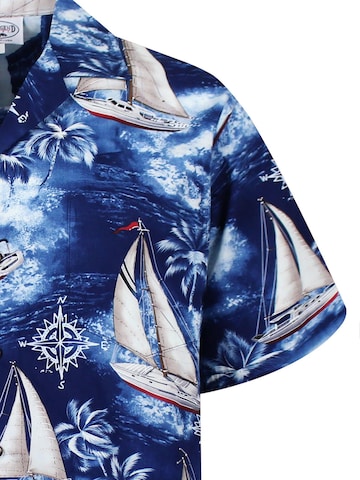 Pacific Legend Regular fit Button Up Shirt 'Yachten' in Blue