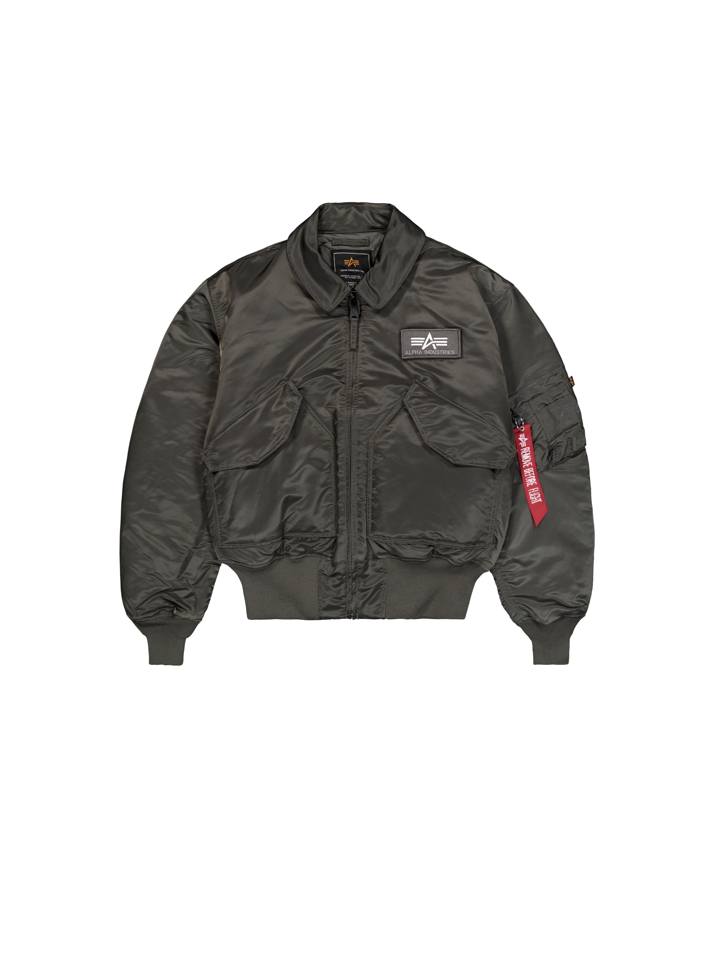 ALPHA INDUSTRIES Tussenjas 'CWU 45' in Grijs: voorkant