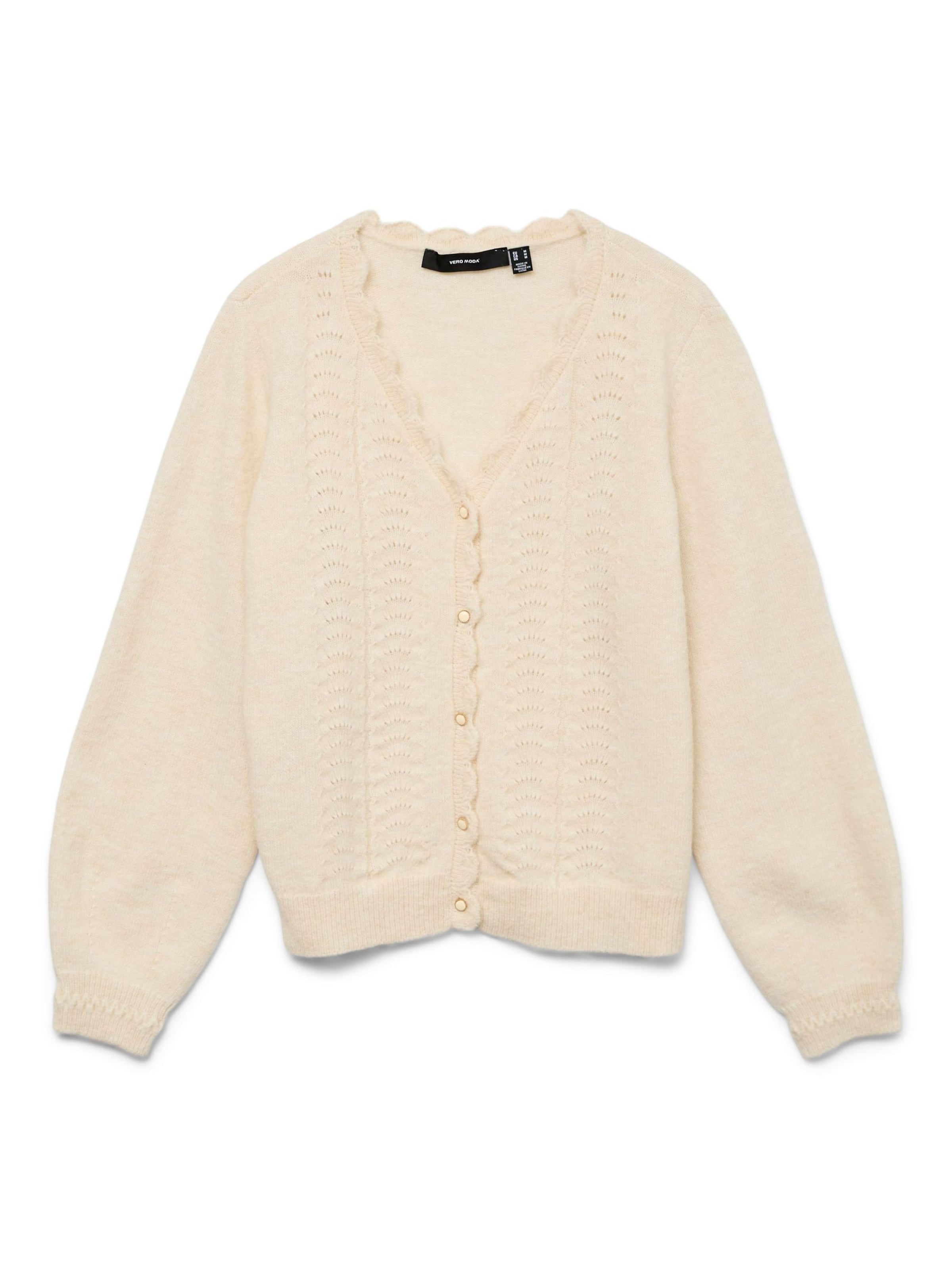 Cardigan 'JOHANNA' VERO MODA en blanc : devant