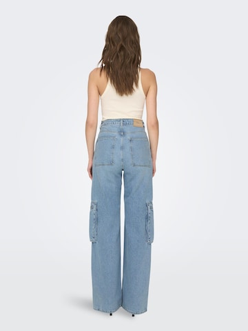 ONLY Loose fit Cargo Jeans 'Hope' in Blue