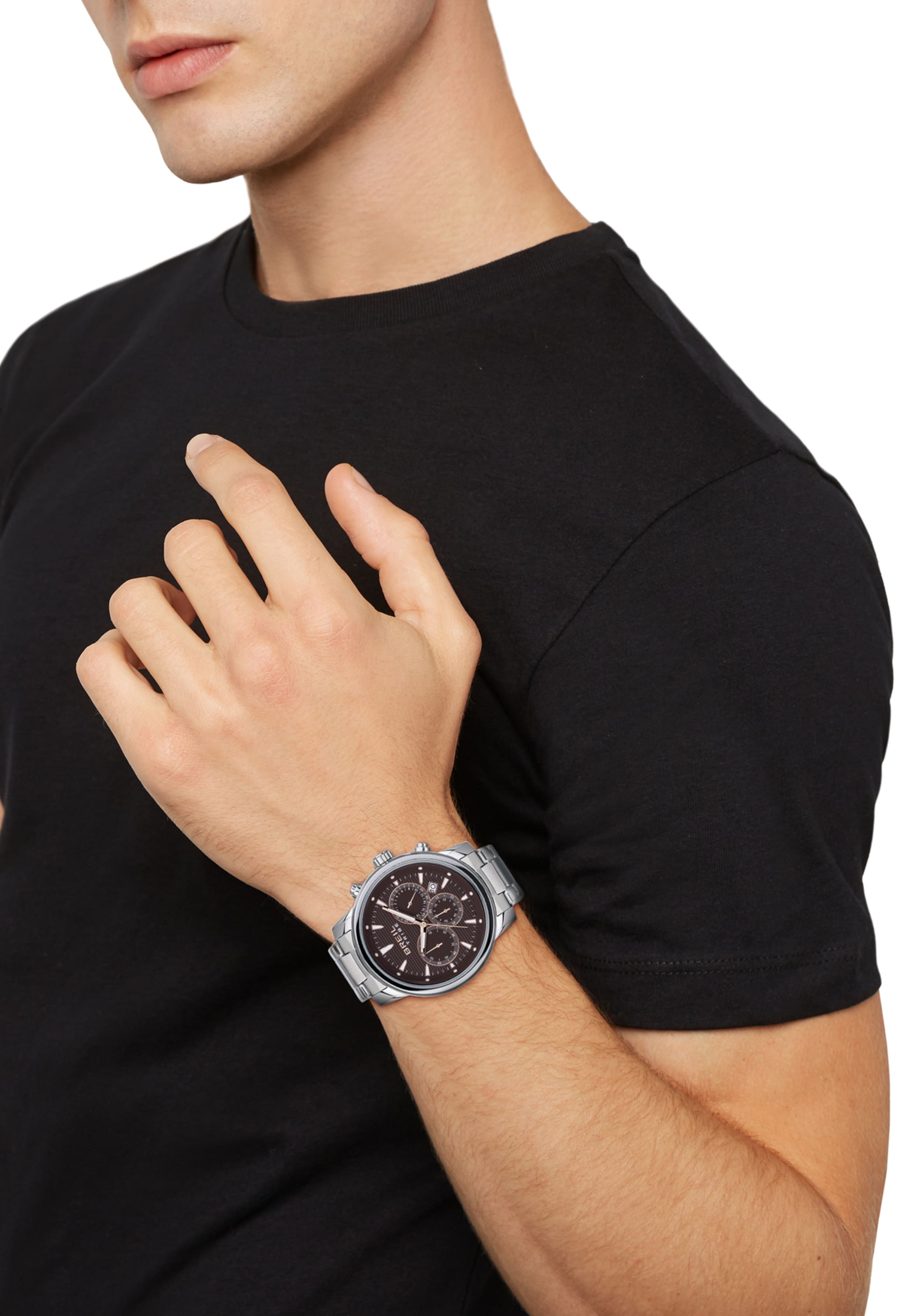 Orologio analogico 'Caliber' di Breil in argento: frontale