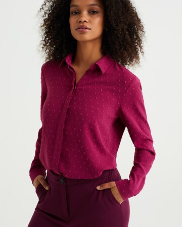 WE Fashion Blouse in Roze: voorkant