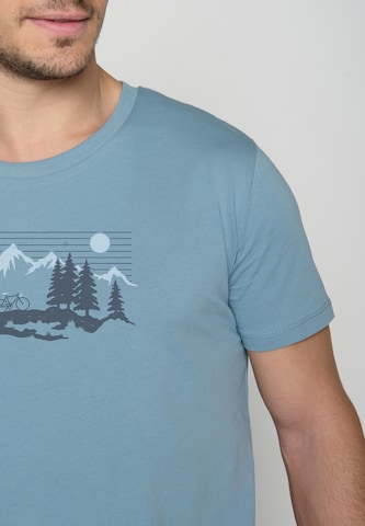 GREENBOMB Shirt 'Bike Mountain Pines' in Blauw