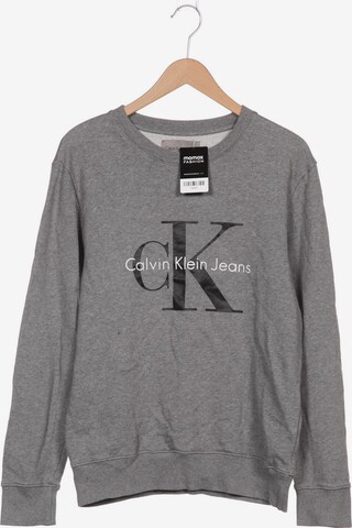 Calvin Klein Jeans Sweatshirt & Zip-Up Hoodie in M in Grey: front
