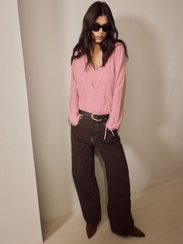 Bhoem Set: Strickjacke und Stricktop in Pink
