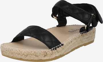 espadrij l´originale Páskové sandály 'Nantes' – černá: přední strana