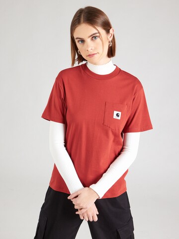 Carhartt WIP Tričko 'Nelson' – červená: přední strana