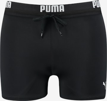 PUMA Swim Trunks in Black: front