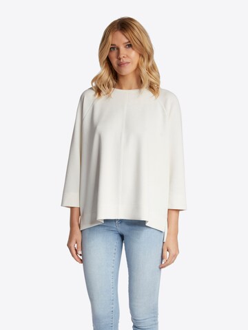 Sweat-shirt Rich & Royal en blanc : devant