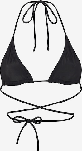 OW Collection Kolmio Bikinitoppi 'VITAMIN D' värissä musta: edessä