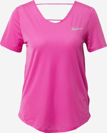 T-shirt fonctionnel 'Breathe' NIKE en rose : devant