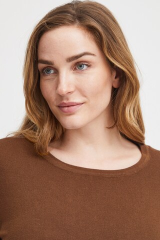 Fransa Sweater 'Blume' in Brown