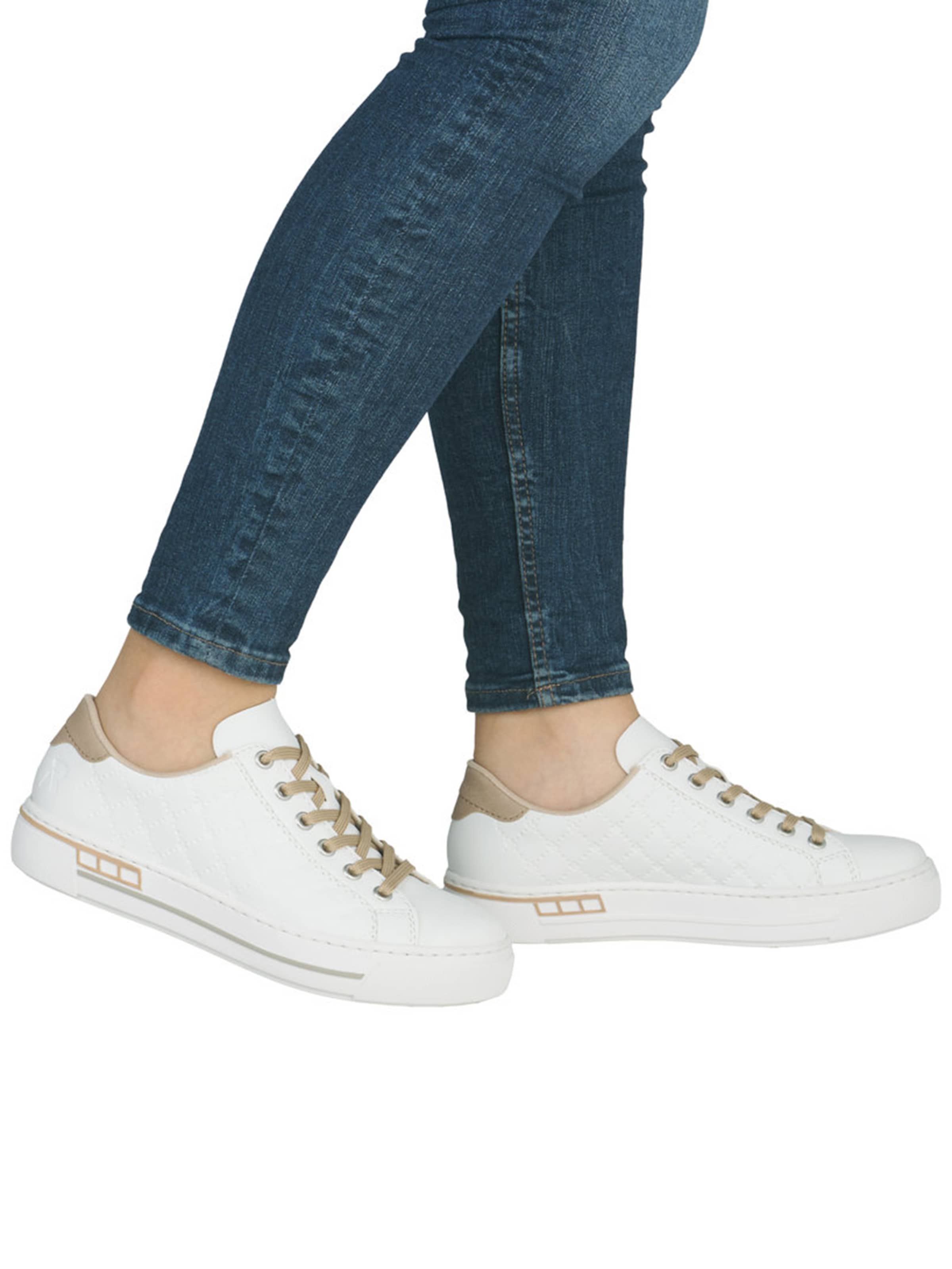 Rieker Platform trainers in White: front