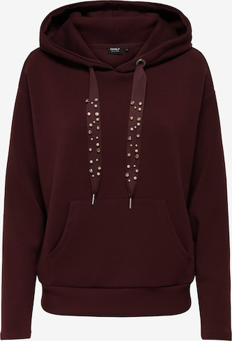 ONLY Mikina 'ONLFANCY' – hnědá: přední strana