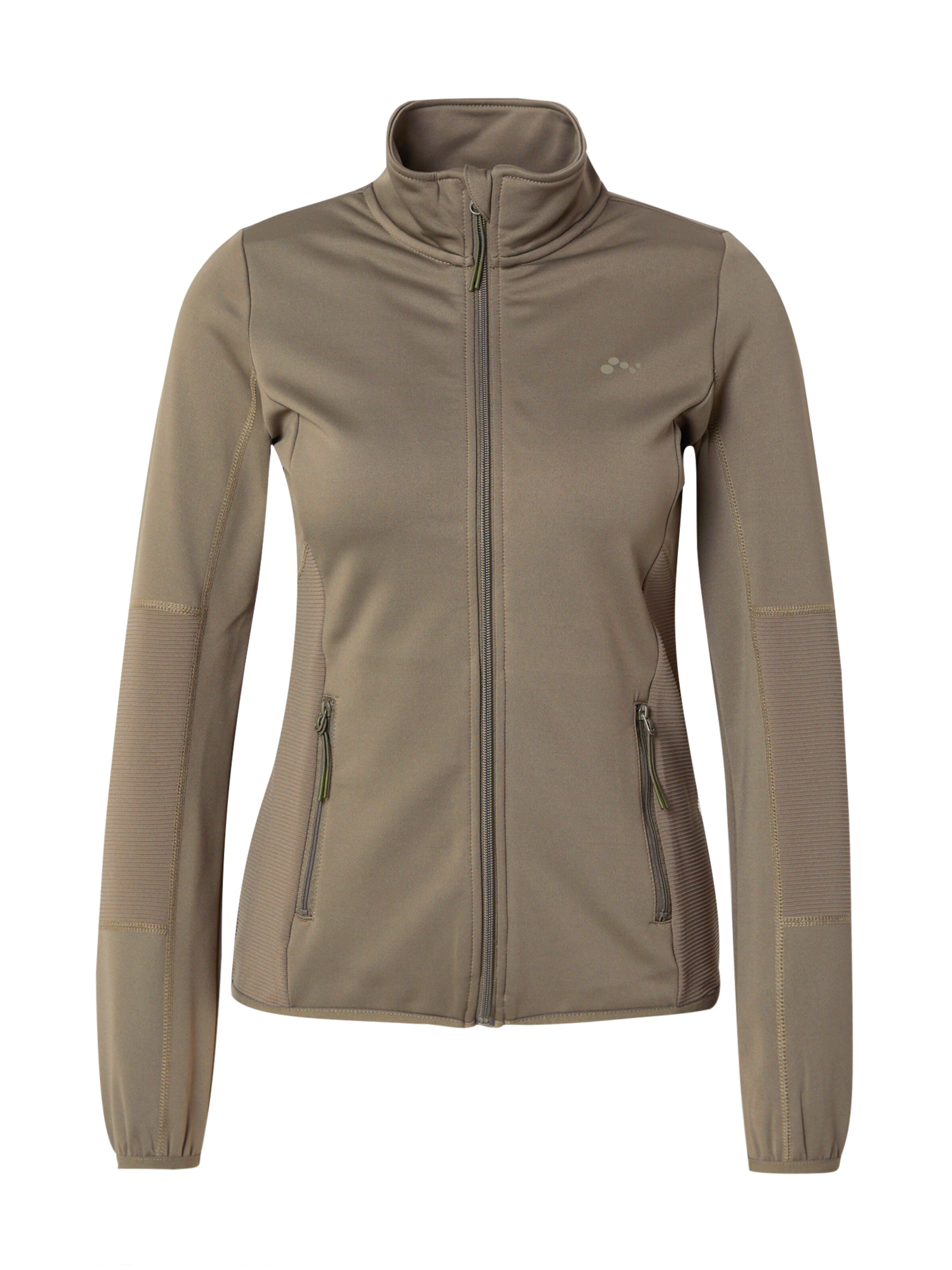 ONLY PLAY Athletic Fleece Jacket 'ONPJETTA' in Green: front