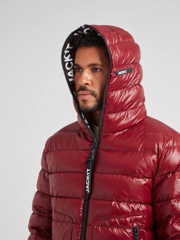 JACK1T Jacke ' R4D Tramline Puffer Racer Matt ' in Rot
