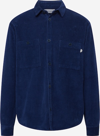 Thinking MU Button Up Shirt in Blue: front