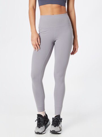 SKECHERS Skinny Sportbroek in Grijs: voorkant